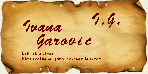 Ivana Garović vizit kartica